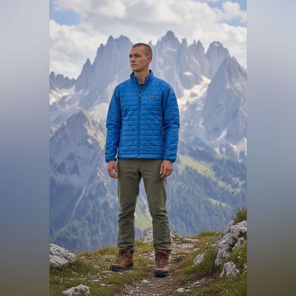 Patagonia Men's Nano Puff Endless Blue Puffer Jacket